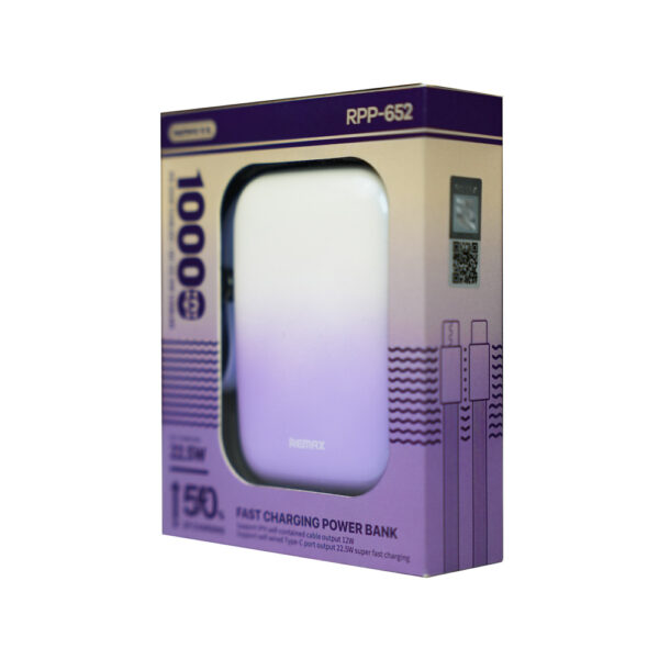 پاوربانک 10000 میلی آمپر فست شارژ ریمکس Remax mAh10000 fast charging power bank RPP-652 - Image 6