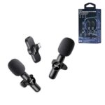 میکروفون وایرلس 2 کاربره برند ریمکس  اورجینال Remax wireless microphone for 2 users - Image 2
