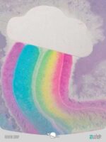 کوکتل پدیکور مدل ابر رنگین کمانی Pedicure cocktail rainbow cloud model - Image 2