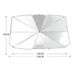Green  lion Car Windshield Sunshade Umbrella - Image 3