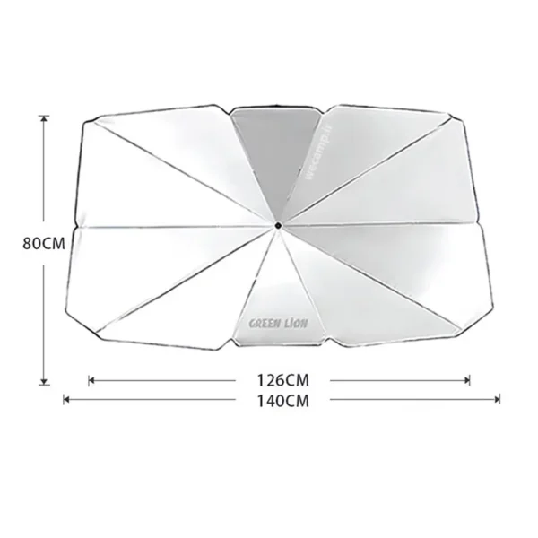 Green  lion Car Windshield Sunshade Umbrella - Image 3
