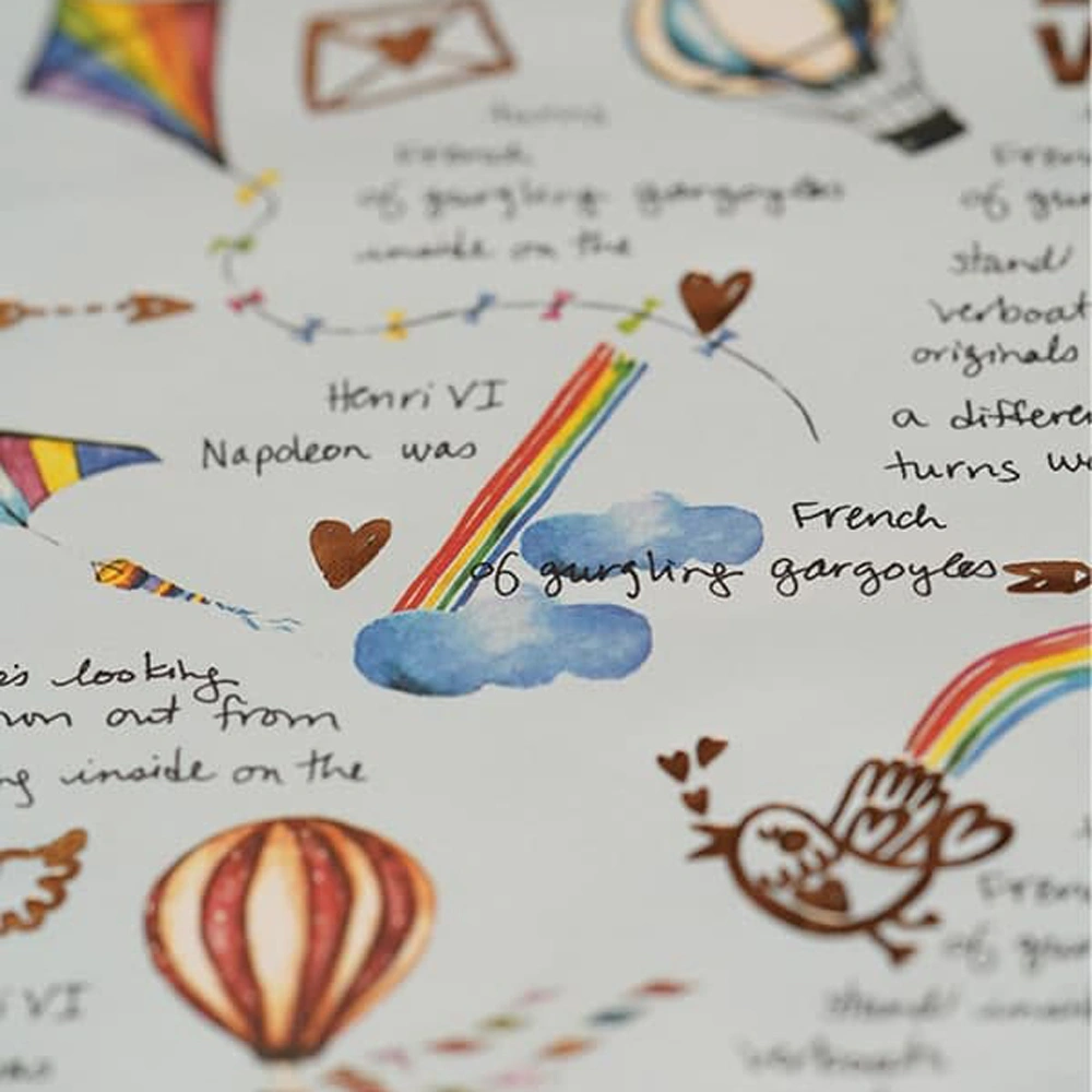 13379585 کاغذ کادو طرح بالن و رنگین کمان Balloon and rainbow design gift wrapping paper - Image 1