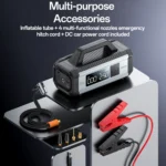 پمپ باد و استارتر 10000 چند منظوره 5 در 1  برند یسیدو YESIDO VC13 5 in 1 Car Jump StarterTire Inflator Pump 10000mAh Power Bank - Image 4
