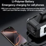 پمپ باد و استارتر 10000 چند منظوره 5 در 1  برند یسیدو YESIDO VC13 5 in 1 Car Jump StarterTire Inflator Pump 10000mAh Power Bank - Image 5