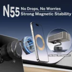 هولدر موبایل طرح مارپیچ Repmidfer H3 Magnetic Vacuum Phone Holder for Car - Image 2