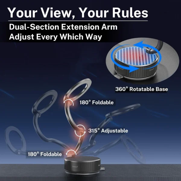 هولدر موبایل طرح مارپیچ Repmidfer H3 Magnetic Vacuum Phone Holder for Car - Image 3
