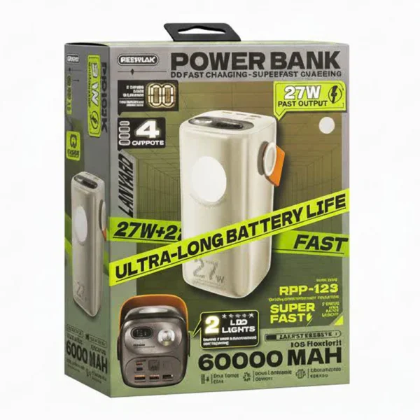 پاوربانک 60000 سوپر فست  ریمکس 27 وات  مدل REMAX 60000mAh Outdoor Power Bank RPP-123 - Image 7