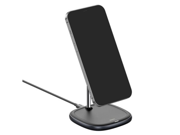 استند شارژر وایرلس بیسوس Baseus Swan Magnetic Desktop Bracket Wireless Charger - Image 6