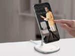 استند شارژر وایرلس بیسوس Baseus Swan Magnetic Desktop Bracket Wireless Charger - Image 2