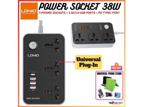 چند راهی برق الدنیو LDNIO Power Socket SC3412 - تصویر 10