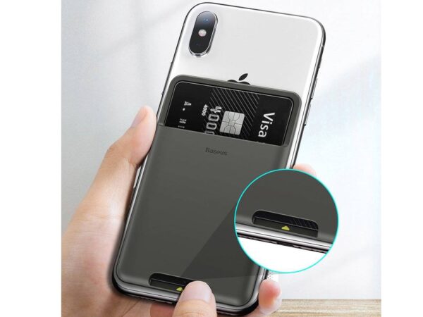 جاکارتی موبایل بیسوس Baseus self-adhesive card holder cards documents for the phone ACKD-A0G - Image 6