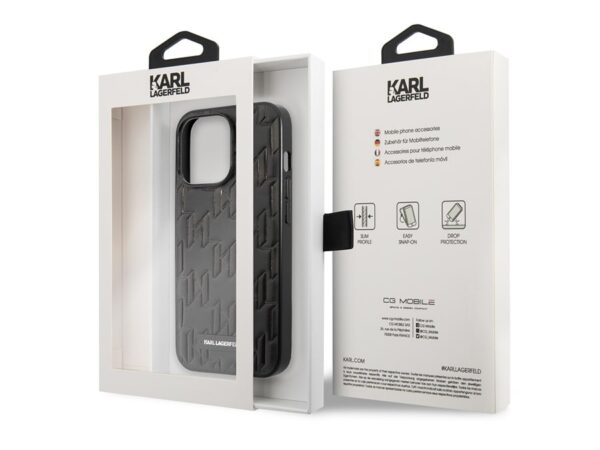 قاب چرمی آیفون 13 پرو طرح کارل برجسته CG Mobile iphone 13 Pro Karl Lagerfeld Leather Case - تصویر 6