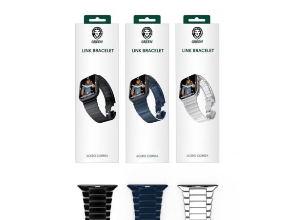 بند فلزی اپل واچ 42 و 44 میلی متر گرین Green Link Bracelet Acero Correa Apple Watch 42/44mm - Image 5