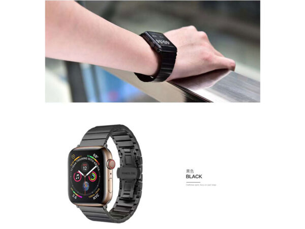 بند اپل واچ سری 1/2/3/4 استیل کوتتسی Cottetci W25 Stainless Steel Apple Watch Band 42/44 mm WH5238-BK - Image 3