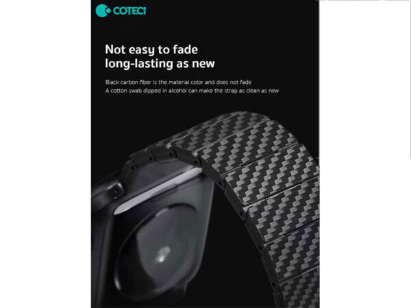 بند استیل پلاستیکی اپل واچ 42/44/45 میلی‌متری کوتتسی Cottetci W76 pattern plastic strap 22008-BK - Image 4
