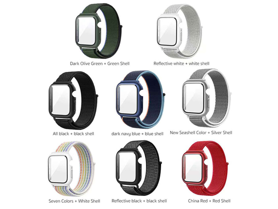 360922.jpg بند اپل واچ سری4-6/SE اس ای سایز 44 میلی متری کوتتسی Coteetci W77 nylon integrated case strap 44mm 21020 - Image 1