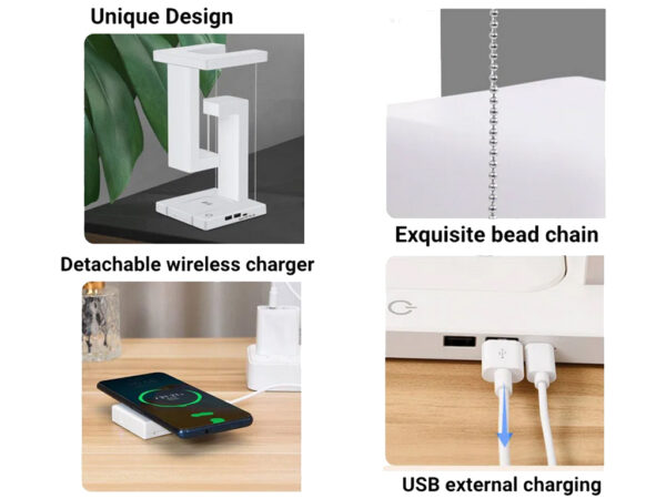 شارژ بی‌سیم 10وات و چراغ خواب فانتزی رومیزی Wireless Charger - تصویر 3