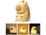 چراغ خواب رومیزی سیلیکونی شارژی New Capibara Silicone Night Light Sleeping DS-CPBR-01 - Image 2