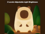 چراغ خواب رومیزی سیلیکونی شارژی New Capibara Silicone Night Light Sleeping DS-CPBR-01 - Image 9