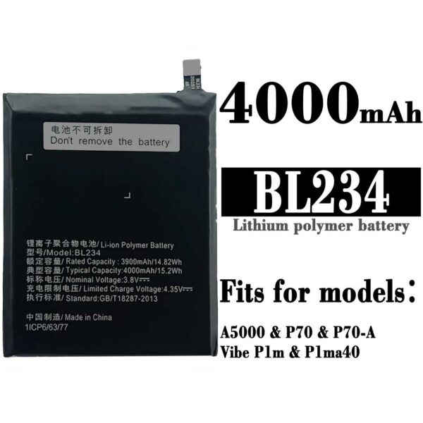باتری اصلی گوشی موبایل P70/ P70t لنوو BL234 - Image 8