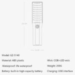 چراغ کار شارژی COB اسمایلینگ شارک GZ-5140 - تصویر 6