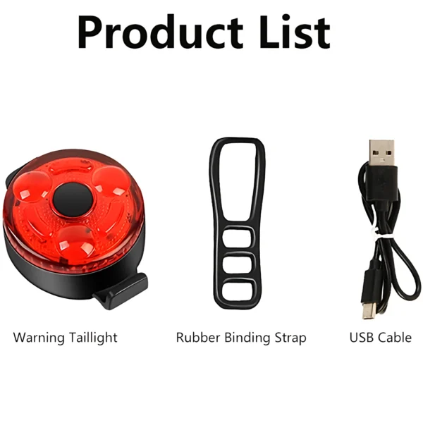 چراغ عقب دوچرخه اسمایلینگ شارک مدل CW-D400| ضدآب و قابل شارژ - Image 9
