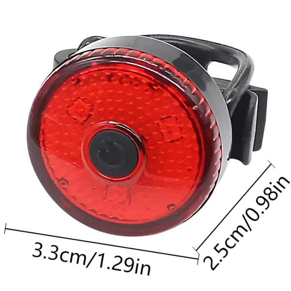 چراغ عقب دوچرخه اسمایلینگ شارک مدل CW-D400| ضدآب و قابل شارژ - Image 8