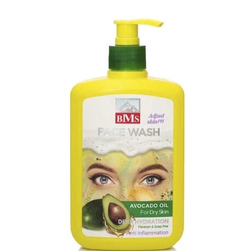 BMSavocadowashinggel ژل شستشوی صورت بی ام اس مناسب پوست خشک مدل آووکادو حجم 500 میل - Image 1