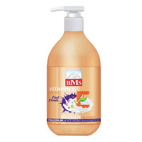BMSvitaminEcream کرم مرطوب کننده پمپی ویتامین E بی ام اس حجم 200 میل - Image 1