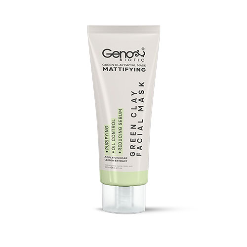 Genobioticgreenclaymask ماسک خاک رس سبز(کنترل کننده چربی و مات کننده)ژنوبایوتیک - Image 1