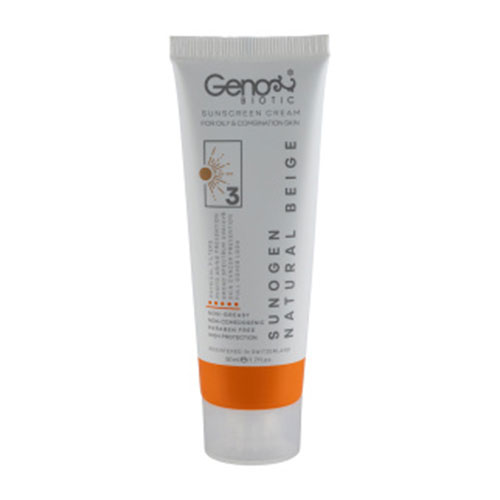Genobioticsunscreen3 کرم ضد آفتاب بژ طبیعی ژنوبایوتیک با SPF50 - تصویر 1