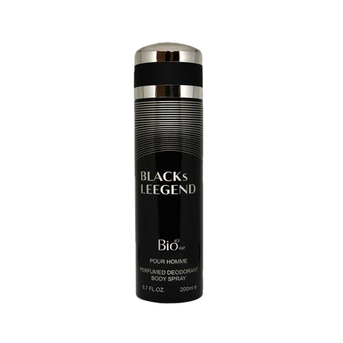 Biostarbodysprayblacksleegend.jpg اسپری بدن مردانه بیو استار مدل Blacks Leegend حجم 200 میلی لیتر - Image 1