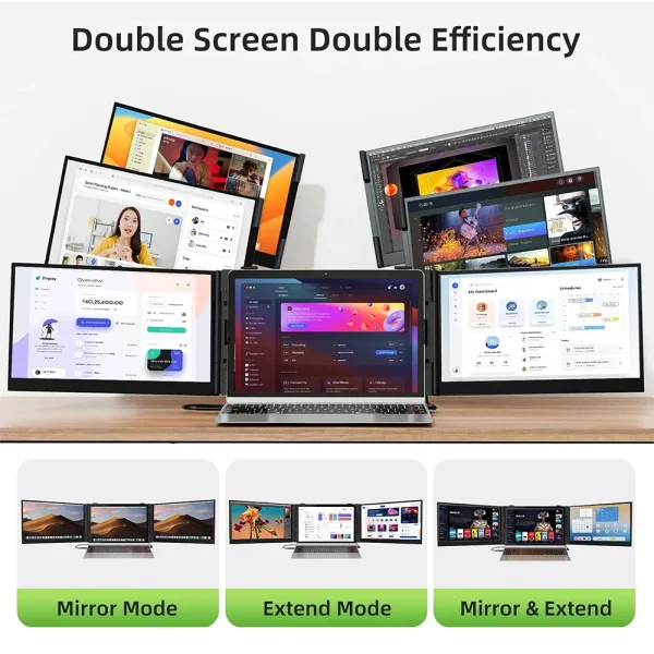 مانیتور قابل‌حمل 14 اینچی S8 Ultra Full HD (ارسال 15 روز کاری) - Image 5