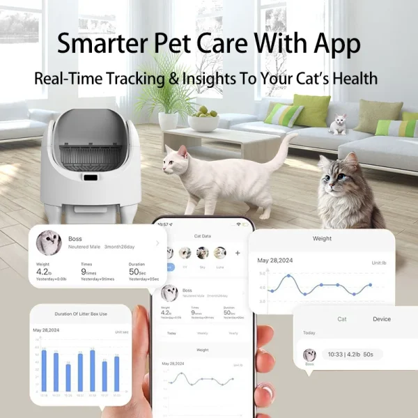 باکس هوشمند گربه مدل Smart Cat Litter Box (ارسال 15 روز کاری) - Image 7