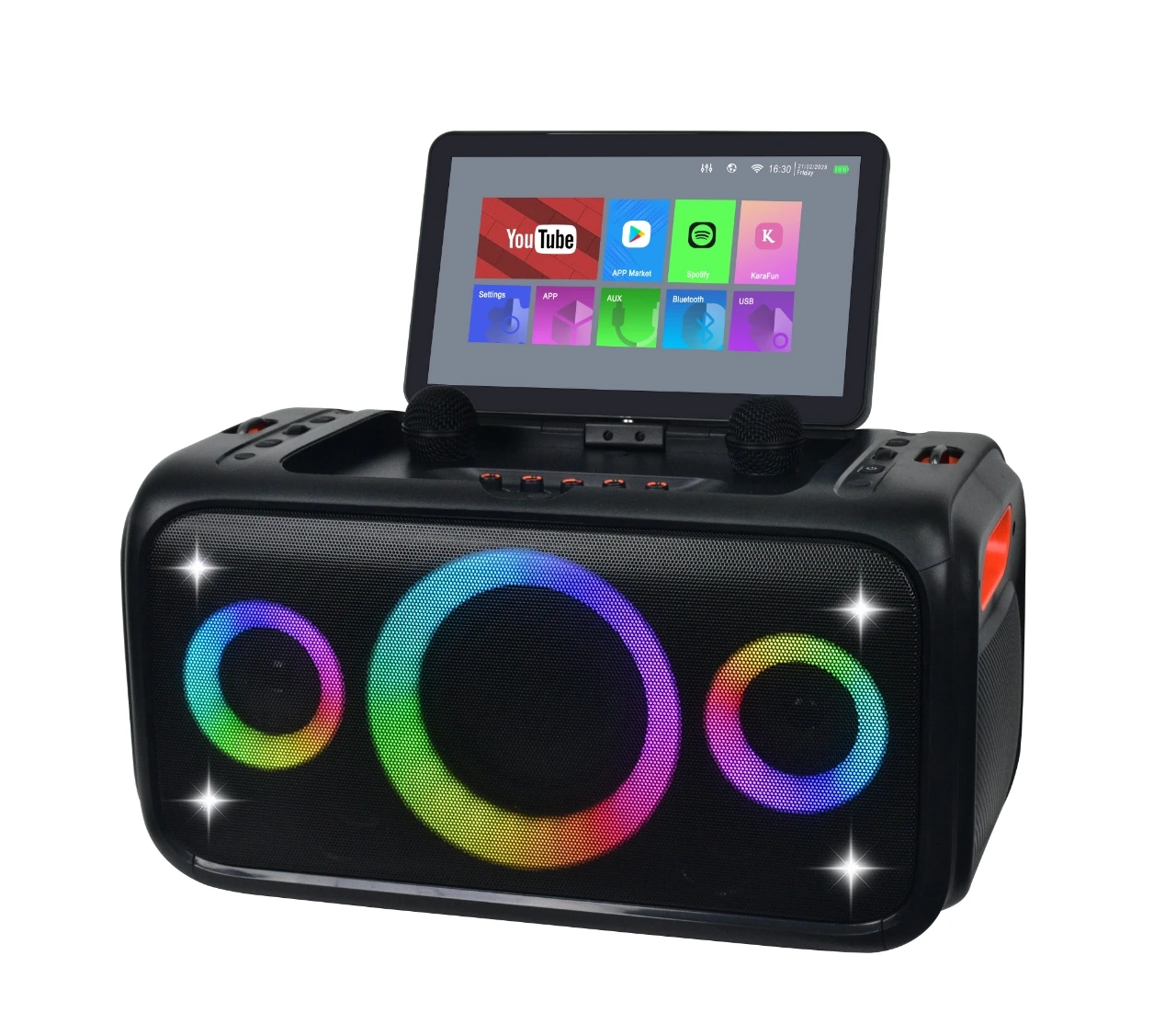 Heabe92cdba1b4382ab31b5bb3246642a3.webp اسپیکر Like Audio با نمایشگر 13 اینچی لمسی مدل EG-V1301 (ارسال 25 روز کاری) - تصویر 1