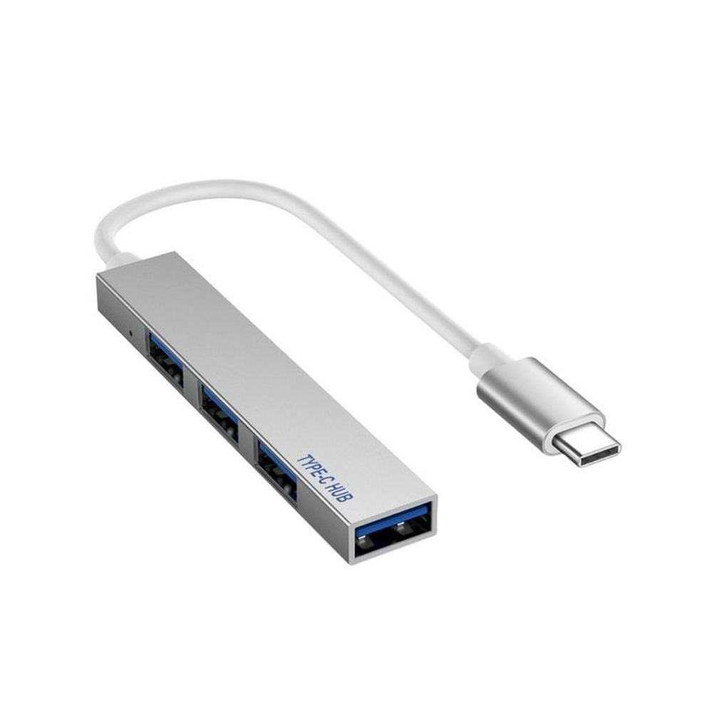 هاب-4-پورت-USB-C-مدل-T809A-نقره-ای.jpg هاب 4 پورت USB-C مدل T809A - Image 1