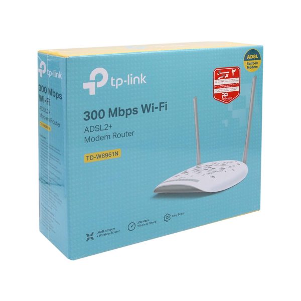 مودم روتر ADSL2 PLUS بی سیم TP-Link مدل TD-W8961N - سفید (گارانتی 36 ماهه پارس ارتباط) - تصویر 6