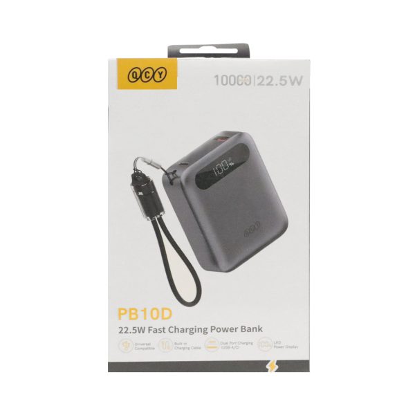 پاوربانک فست شارژ QCY 10000mAh مدل PB10D 22.5W - خاکستری (گارانتی 18 ماهه شرکتی) - Image 5
