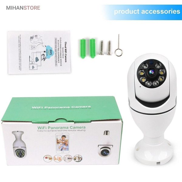 دوربین مداربسته لامپی WIFI Panorama Camera - Image 11
