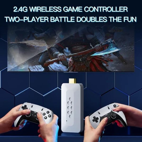 کنسول بازی Game Stick M22 | حافظه 64 گیگابایت گارانتی سلامت دو دسته اورجینال - Image 4
