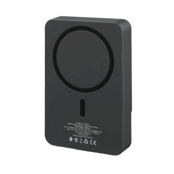 پاوربانک وایرلس PD و فست شارژ Earldom 10000mAh مدل PD24 20W - مشکی (دارای نمایشگر LED) - تصویر 7