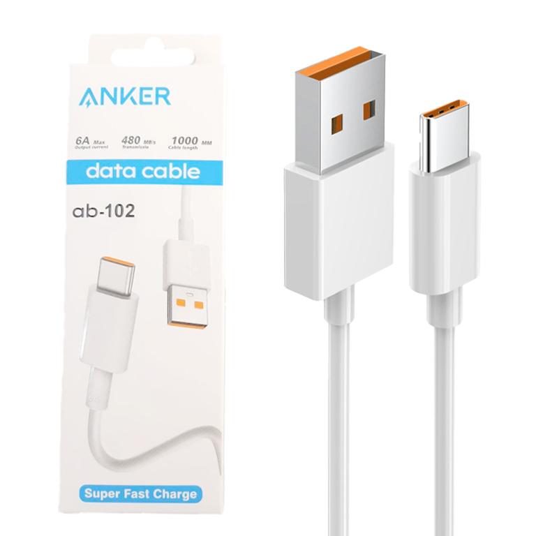 0a2cf84d-dde4-4231-8dcf-01688d9be60c کابل شارژ فست ANKER Type-C مدل EC-012 - سفید - BSA (غیراصل) - Image 1