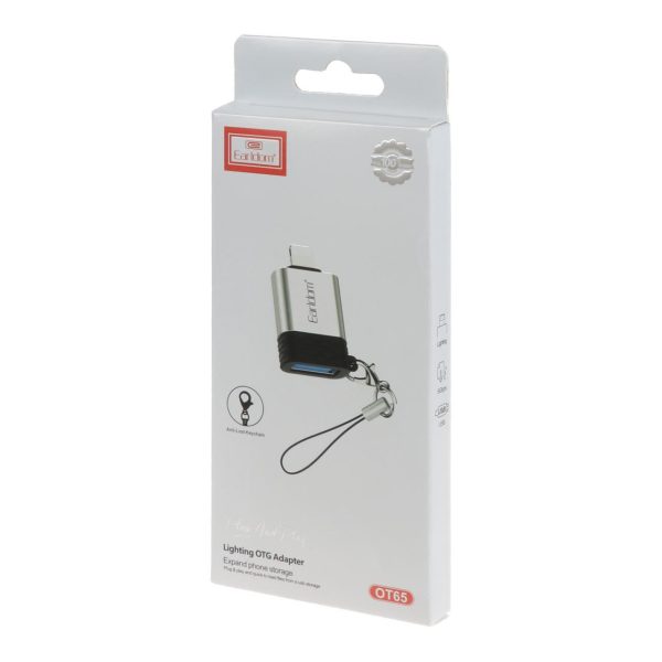 تبدیل Earldom USB TO Lightning مدل ET-OT65 - نقره ای - تصویر 4