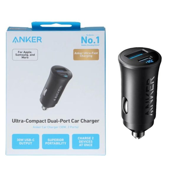 شارژر فندکی فست دو پورت Anker مدل A2741H11 30W- مشکی (گارانتی شش ماهه شرکتی) - تصویر 4