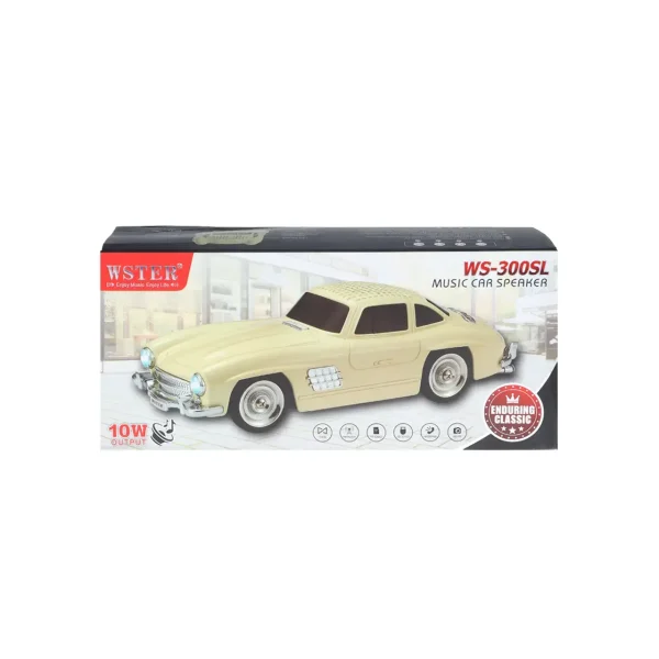 اسپیکر بی سیم طرح ماشین کلاسیک WSTER مدل WS-300SL - آبی - MMX - Image 5
