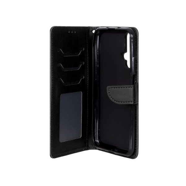 کیف چرمی موبایل مگنتی محافظ لنزدار Huawei Nova 5T / Honor 20 - مشکی - تصویر 2