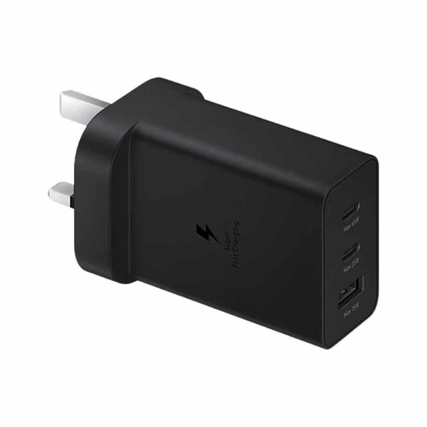 شارژر دیواری سه پین PD و فست سه پورت Samsung مدل EP-T6530 65W - مشکی - اصل چین (گارانتی 18 ماهه تعویض اچ دی سرویس ) - تصویر 3