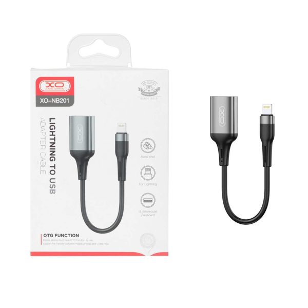 کابل XO Lightning TO USB OTGمدل XO-NB201 - مشکی - تصویر 3