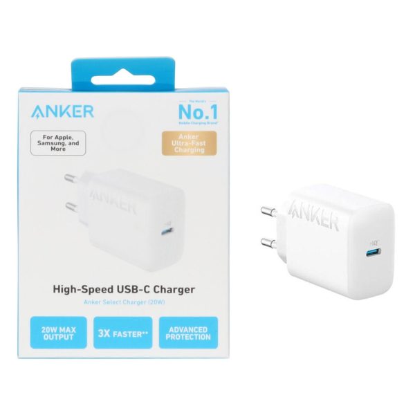 شارژر دیواری فست تک پورت ANKER مدل A2347G21 با توان 20W و تکنولوژی IQ3 - سفید (گارانتی 18ماهه شرکتی) - تصویر 3