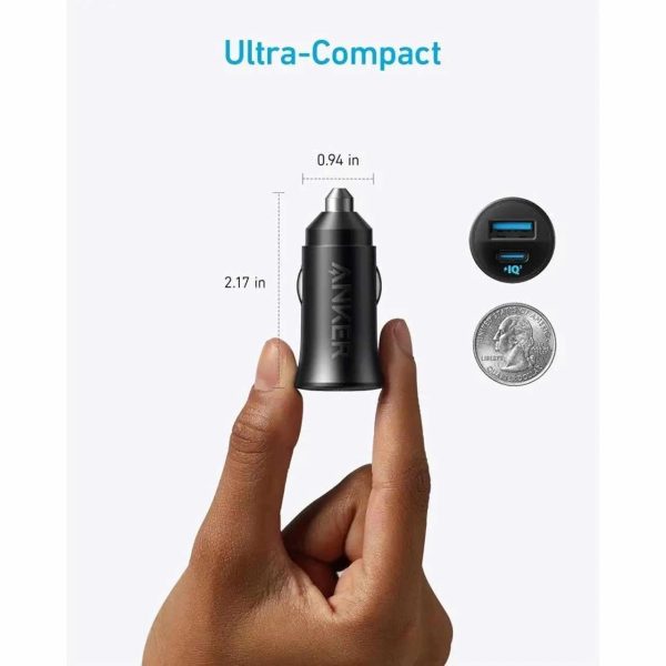 شارژر فندکی فست دو پورت Anker مدل A2741H11 30W- مشکی (گارانتی شش ماهه شرکتی) - تصویر 2